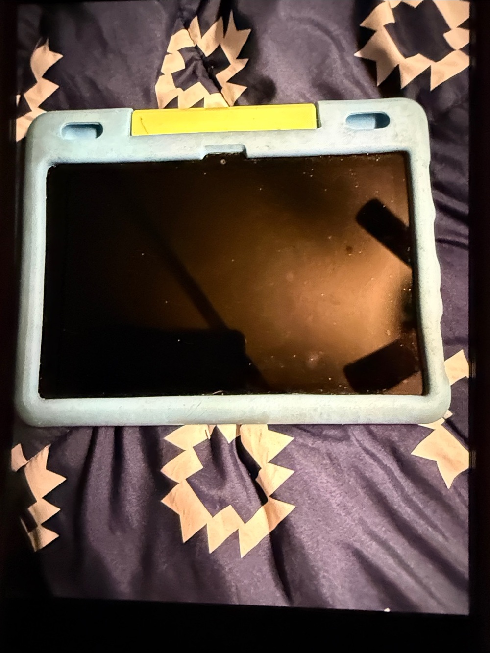 Amazon Kids Tablet Case in Light Blue with Yellow Accent